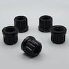 LN-21B Billet Aluminum Lug Nut Set, 12-Point, 5/8 in.-18, Flange/Flat Seat [Black]