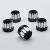 LN-21BM Billet Aluminum Lug Nut Set, 12-Point, 5/8 in.-18, Flange/Flat Seat [Black Machined]