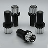 LN-4113SBM Billet Aluminum Lug Nut Set, 12-Point, 14 mm x 1.5, Shank Seat [Black Machined]