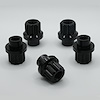 LN-414SB Billet Aluminum Lug Nut Set, 12-Point, 14 mm x 1.5, Shank Seat [Black]