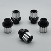 LN-414SBM Billet Aluminum Lug Nut Set, 12-Point, 14 mm x 1.5, Shank Seat [Black Machined]