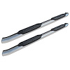 1601-0433 5 in OE Style Curved Oval Steps, Polished Steel, Fits Select Silverado/Sierra 1500/2500/3500 - image 1