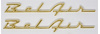 SB-19Gold Quarter Panel Scripts, 1955-1956 Bel Air, 24K Gold Plated w/Clips, Pair - image 1