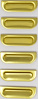 SB-35 Gold Fender Louvers, 1957 Chevy, Correct Color, Set of 6 - image 1