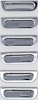 SB-35C Chrome Fender Louvers, 1957 Chevy, Set of 6 - image 1