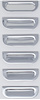 SB-35S Silver Fender Louvers, 1957 Chevy, Set of 6