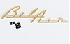 SB-51 "Bel Air" Clock Housing Script, 1955-1956 Chevy, 24K Gold Plated