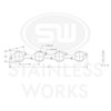 HFBBC212 Exhaust Flange, Big Block Chevy Engine, Header Flange BBC 2-1/8" Port - image 2
