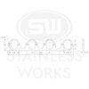 HFBBF1225 Exhaust Flange, Big Block Ford Engine, Header Flange BBF 2-1/4" Flat Oval Port - image 2