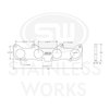 HFFORD5.0200 Exhaust Flange, 5.0L Coyote & 5.2L Ford Engine, Header Flange Ford 2" Round Port - image 2