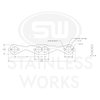 HFSBC1625 Exhaust Flange, Small Block Chevy Engine, Header Flange SBC 1-5/8" Round Port - image 2