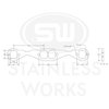 HFSBCSQ1875 Exhaust Flange, Small Block Chevy Engine, Header Flange SBC 1-7/8" Square Port - image 2