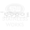 HFSBFAFR188 Exhaust Flange, Small Block Ford AFR 225 Head Engine, Header Flange SBF 1-7/8" Round Port - image 2