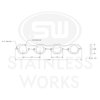 HFSBFAFR200 Exhaust Flange, Small Block Ford AFR 225 Head Engine, Header Flange SBF 2" Round Port - image 2