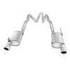 M09GT Exhaust System Kit, 2007-2010 Ford Mustang Shelby GT500 5.4L, Catback Dual Chambered Mufflers Performance Connect - image 1