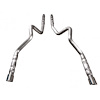 2011+ Mustang GT/ Shelby GT500 3 304 SS Catback Dual Exhaust with retro chambered mufflers and mirro - image 1