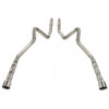 2011+ Mustang 3.7L V6 2.5 304 SS Dual Exhaust with X-pipe retro chambered mufflers and mirror polish - image 1