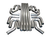 RB25X Exhaust Pipe, Universal, 2-1/2" Expanded Rod Build Kit - image 1