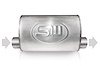 TM4C2O2OSS Exhaust Muffler, Universal, Turbo Chambered Muffler 2" Offset/Offset Same Side - image 1