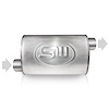 TM5C2O2OPS Exhaust Muffler, Universal, Turbo Chambered Muffler 2" Offset/Offset Opposite Side - image 1