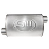 TM5C3O3OPS Exhaust Muffler, Universal, Turbo Chambered Muffler 3" Offset/Offset Opposite Side - image 1