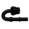 6020116B 8AN ORB Male to 3/8 Inch Male EFI Quick Connect Adapter 180-Degree (Incl O-Ring) Anodized Matte Black - image 1