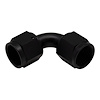 6020216B 8AN Flare Female Swivel 90-Degree to 8AN Flare Female Swivel 90-Degree Anodized Matte Black - image 1