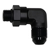 6020413B 6AN ORB Male Swivel to 8AN Male Flare 90-Degree Anodized Matte Black - image 1