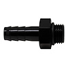 6020501B 6AN ORB Male to 3/8 Inch Male Triple Barb Fitting (Incl O-Ring) Anodized Matte Black - image 1