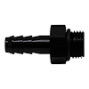 6020502B 6AN ORB Male to 5/16 Inch Male Triple Barb Fitting (Incl O-Ring) Anodized Matte Black - image 1