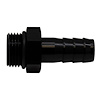 6020506B 8AN ORB Male to 1/2 Inch Male Triple Barb Fitting (Incl O-Ring) Anodized Matte Black - image 1