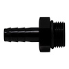 6020507B 8AN ORB Male to 3/8 Inch Male Triple Barb Fitting (Incl O-Ring) Anodized Matte Black - image 1