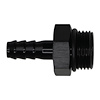 6020512B 8AN ORB Male to 5/16 Inch Male Triple Barb Fitting (Incl O-Ring) Anodized Matte Black - image 1