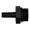 6020516B 10AN ORB Male to 5/16 Inch Male Triple Barb Fitting (Incl O-Ring) Anodized Matte Black - image 1