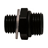 6020602B 6AN ORB Male to M12 X 1.5 Metric Male (Incl O-Ring and Crush Washer) Anodized Matte Black - image 1