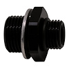 6020606B 6AN ORB Male to M18 X 1.5 Metric Male (Incl O-Ring and Crush Washer) Anodized Matte Black - image 1