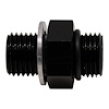 6020612B 8AN ORB Male to M18 X 1.5 Metric Male (Incl O-Ring and Crush Washer) Anodized Matte Black - image 1