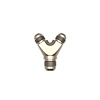 6020703 8AN Male Flare to 8AN Male Flare to 10AN Male Flare Y Block Fitting Anodized DW Titanium - image 1