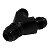 6020703B 8AN Male Flare to 8AN Male Flare to 10AN Male Flare Y Block Fitting Anodized Matte Black - image 1