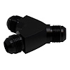6020707B 10AN Male Flare to 10AN Male Flare to 10AN Male Flare Y-Block Fitting Anodized Matte Black - image 1