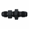 6020708B 6AN Male Flare to 6AN Male Flare Bulkhead Adapter (Incl Nut) Anodized Matte Black - image 1