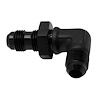 6020710B 6AN Male Flare to 6AN Male Flare Bulkhead Adapter 90-Degree (Incl Nut) Anodized Matte Black - image 1