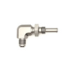 6020712 6AN Male Flare to 5/16 Inch Male Barb Bulkhead Adapter 90-Degree (Incl Nut) Anodized DW Titanium - image 1