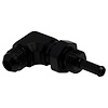6020713B 8AN Male Flare to 5/16 Inch Male Barb Bulkhead Adapter 90-Degree (Incl Nut) Anodized Matte Black - image 1