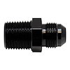 6020906B 8AN Male Flare to 1/2 Inch Male NPT Adapter Anodized Matte Black - image 1