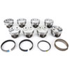 DDP Piston Kit 350 SB-Chevy Flat Top Piston 4 Valve Reliefs - image 1