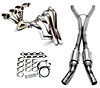 Header Package 1-3/4 Long Tube 2005-08 C6 Corvette w/Cats/Installation Kit/PowerFlo-X Crossover Pipe - image 1