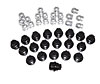 Lugnut Package 2007-08 GM 900 Series Trucks and SUVs use w/20 Wheels w/Black Caps set of 24 - image 1