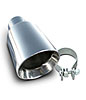 Single Exhaust Tip 4" Outlet, Slash Cut Tip - image 1