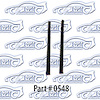 Vent Window Division Post Seals 53-54 Chevrolet Hardtop Convertible - image 1